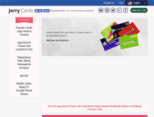 Tablet Screenshot of jerrycards.com